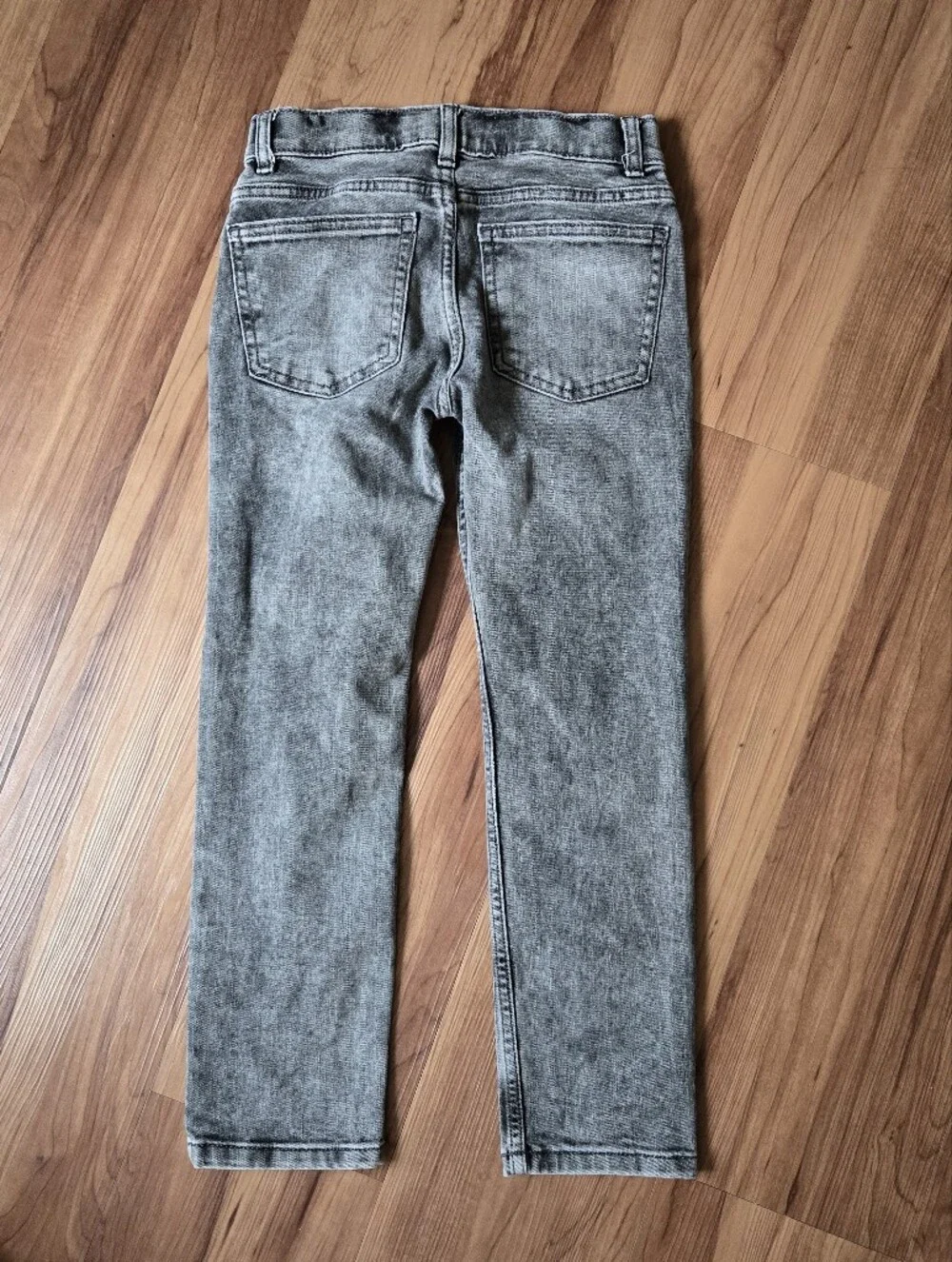 Acid Washed Charcoal Place Distressed Slim jeans Kids 8 VGUC
